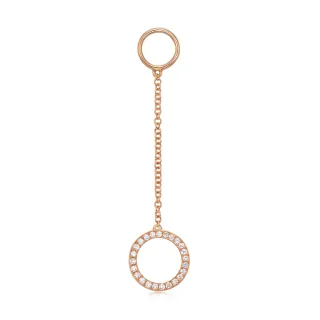 點睛品 Ear Play 18K玫瑰金極簡線條鑽石耳環/耳線 歷史價格詳細信息