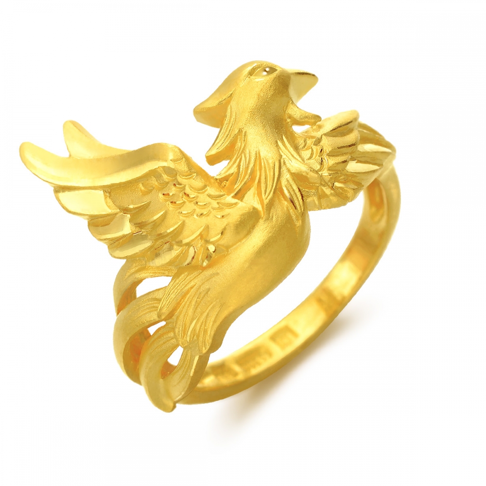 點睛品 龍鳳呈祥婚嫁 黃金戒指 鳳 _計價黃金 歷史價格詳細信息