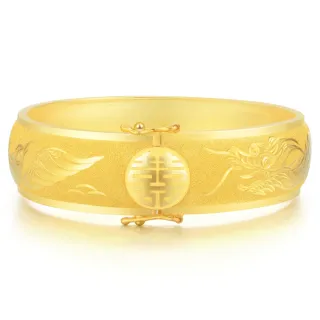 點睛品 龍鳳呈祥 婚嫁黃金手鐲_計價黃金(07號) 歷史價格詳細信息