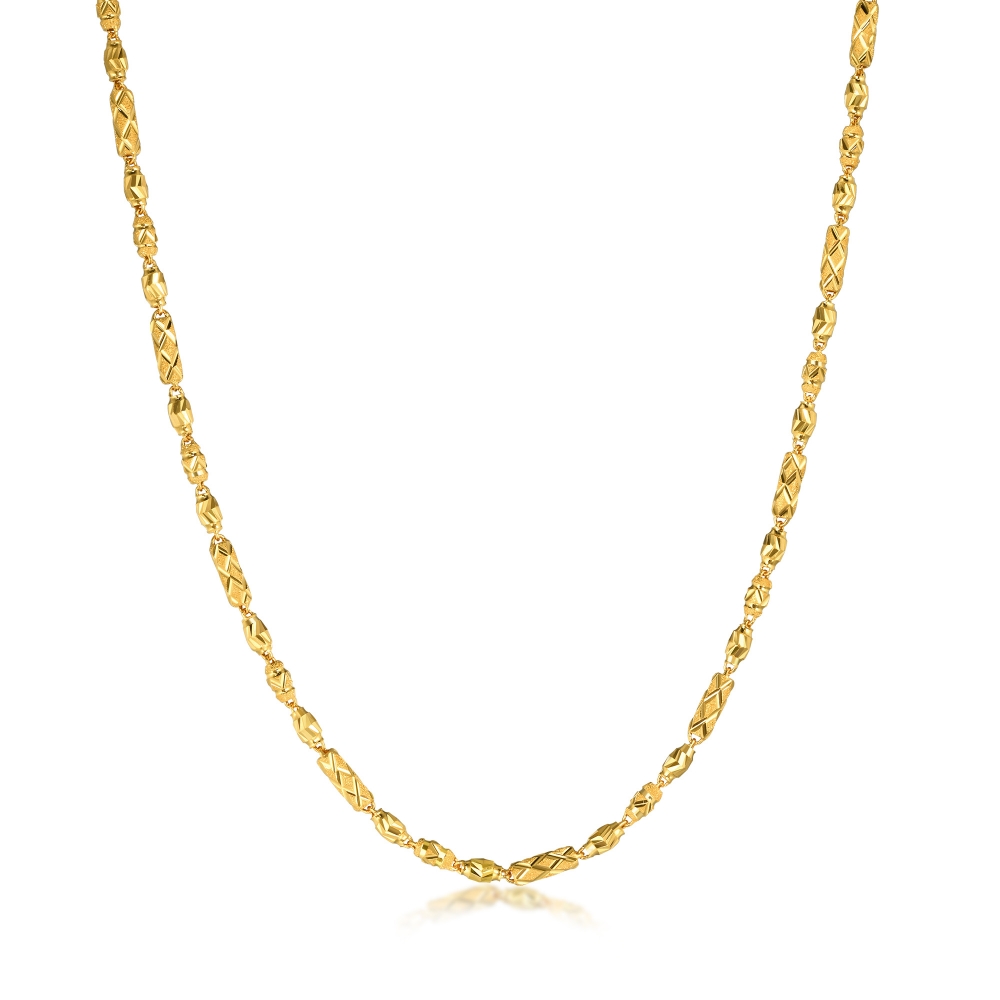 點睛品 竹報平安 古法黃金項鍊_計價黃金 歷史價格詳細信息