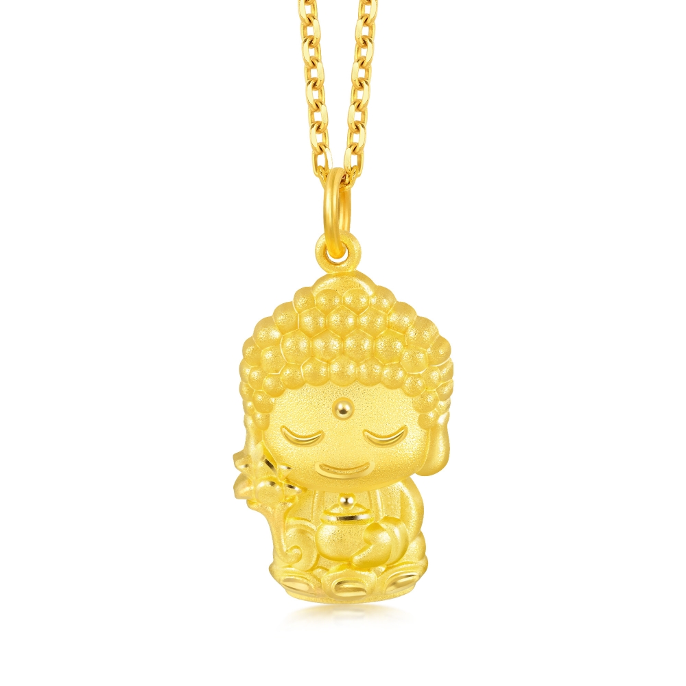 黃金佛吊墜女12生肖本命年佛頭掛墜999足金龍年普賢菩薩項鏈 歷史價格詳細信息