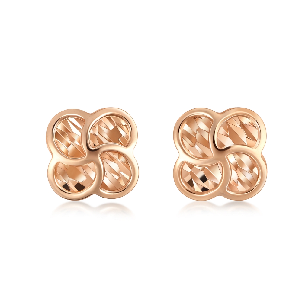 點睛品 玫瑰 黃金耳環_計價黃金 歷史價格詳細信息