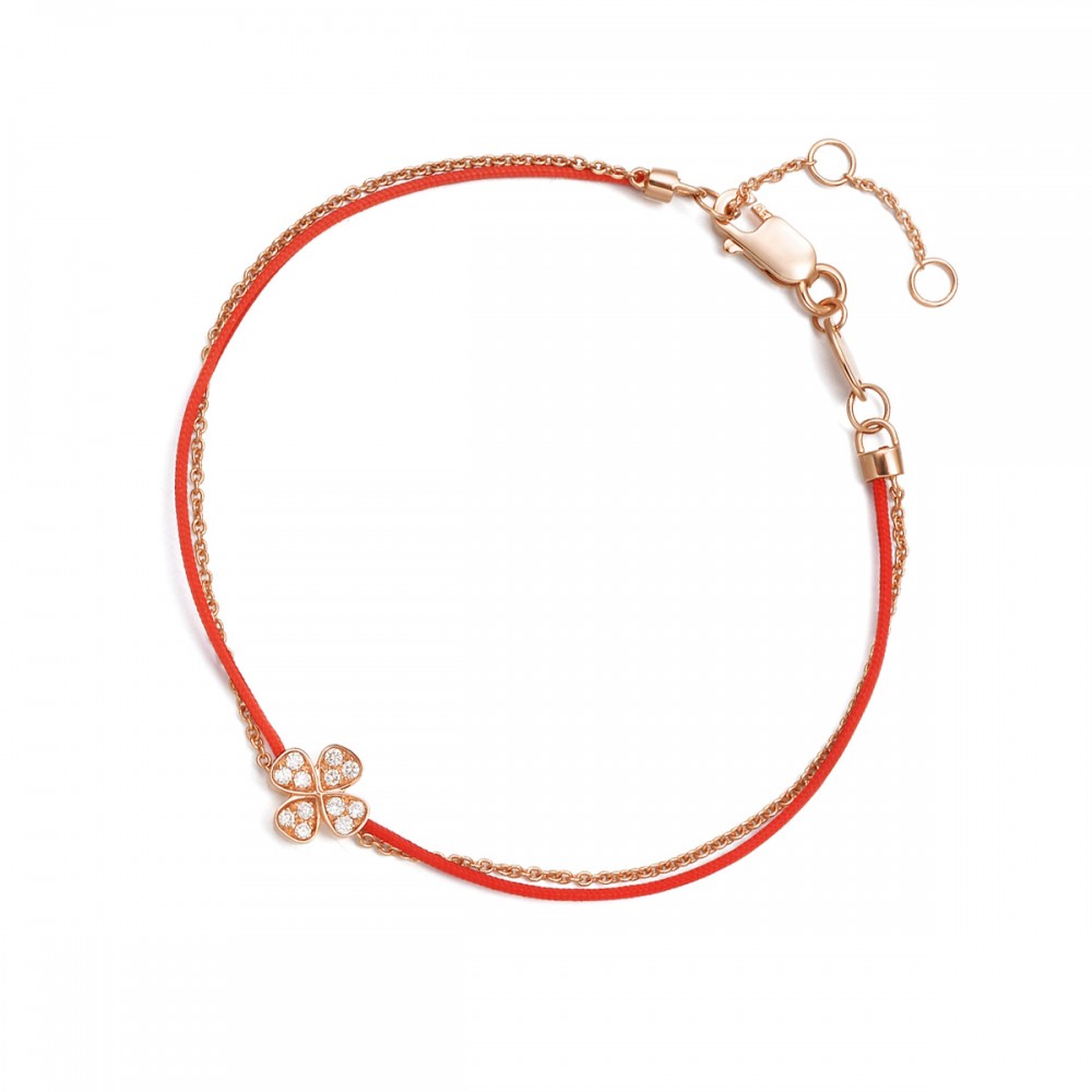 18K玫瑰金幸運四葉草腳鍊 歷史價格詳細信息