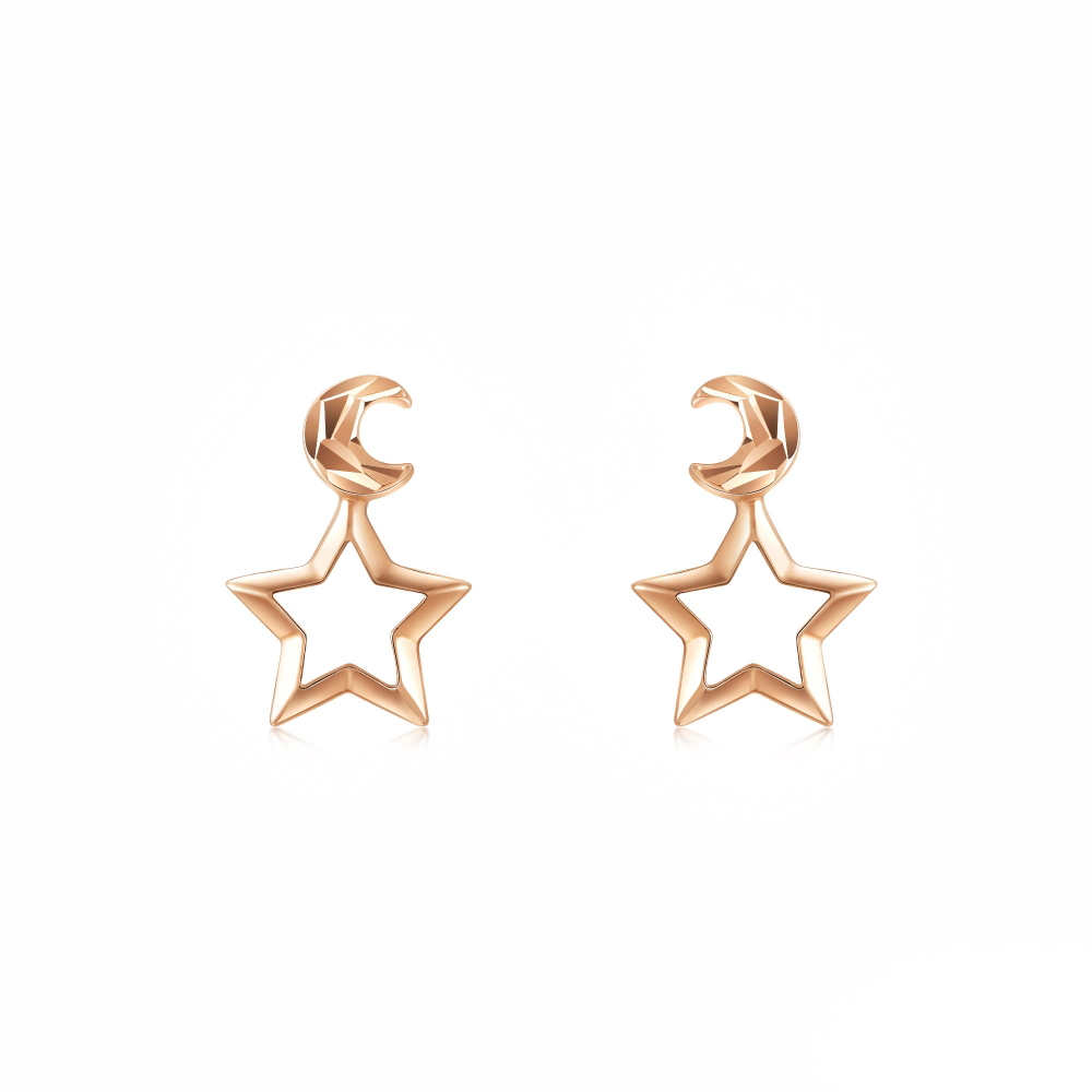 點睛品 玫瑰 黃金耳環_計價黃金 歷史價格詳細信息