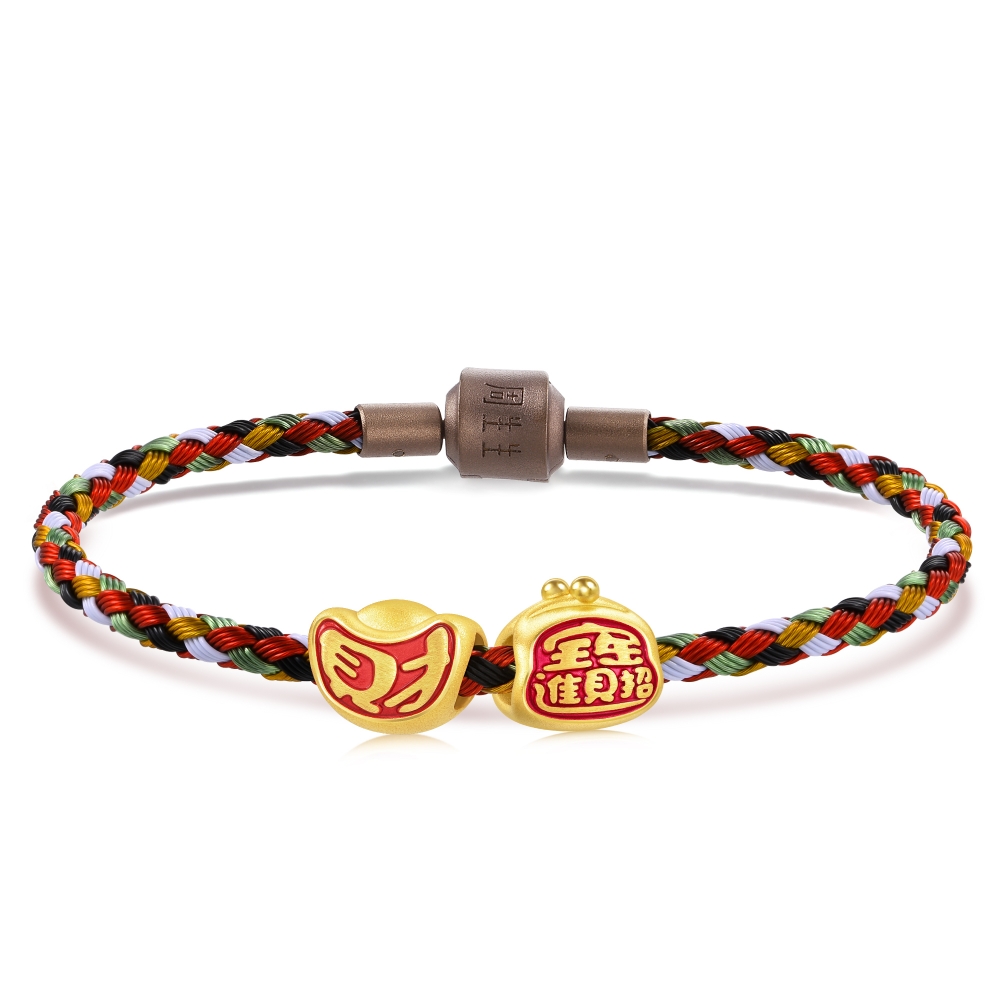 點睛品 財源滾滾 黃金手繩 (大版) 歷史價格詳細信息