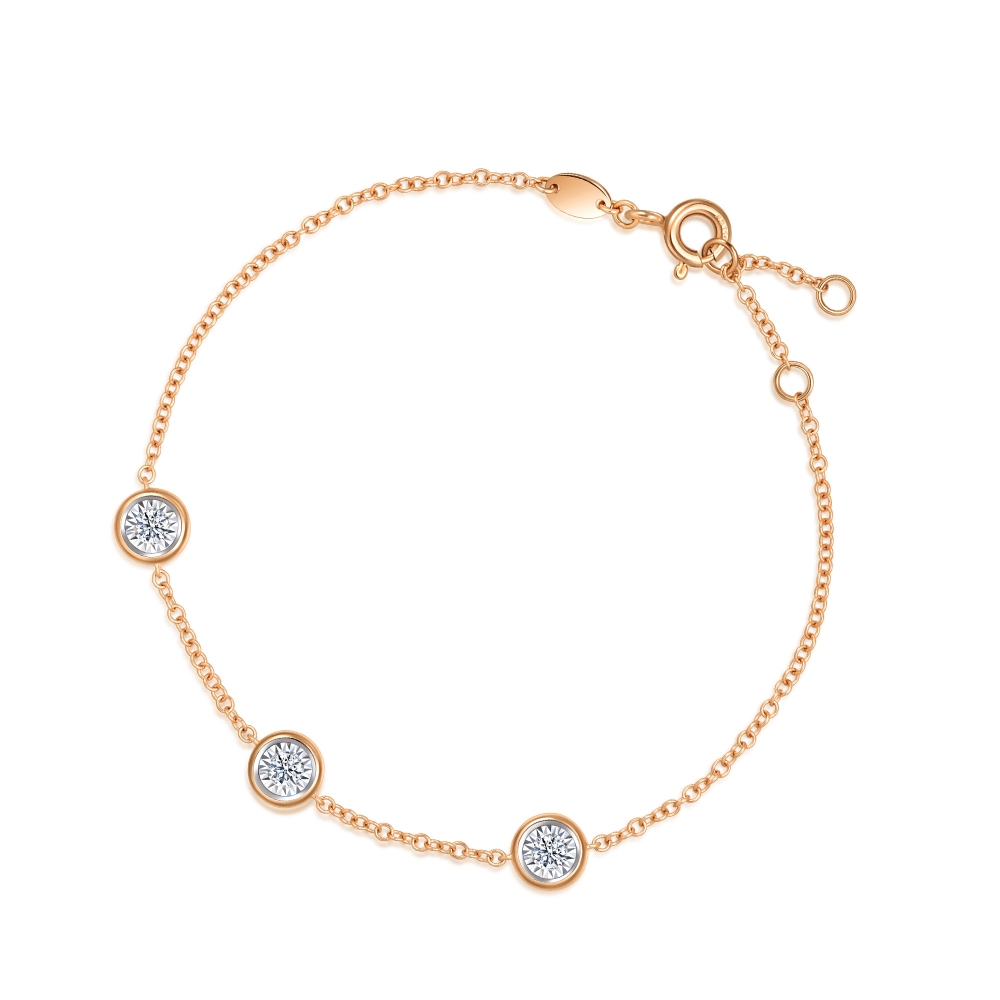 點睛品 Daily Luxe 炫幻星光 18K玫瑰金鑽石項鍊 歷史價格詳細信息