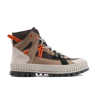PALLADIUM PALLASHOCK OUTCITY厚底拼接皮革巧克力鞋-男-黑 歷史價格詳細信息