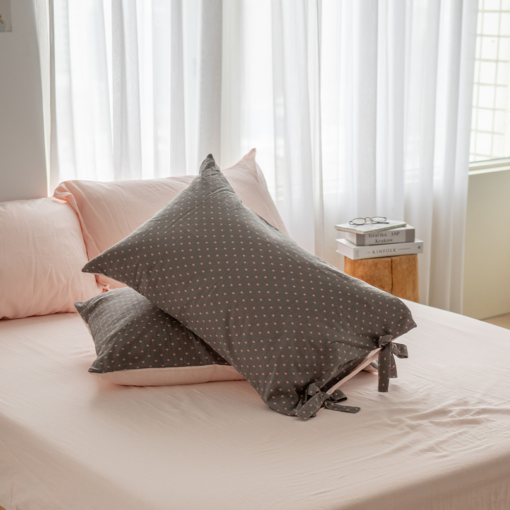 翔仔居家 長絨棉 雙層紗 枕套 (2入)【三色可選】美式 枕頭套 純棉 日系無印簡約 歷史價格詳細信息