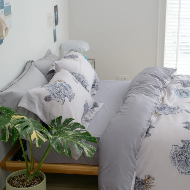 《夏日悠藍》雙人純棉四件式防蹣抗菌吸濕排汗兩用被床包組 歷史價格詳細信息