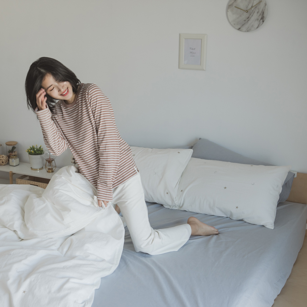 翔仔居家 素色下床裙【兩色 多尺寸可選】色織水洗棉 床裙 素色 長絨棉 床罩 歷史價格詳細信息