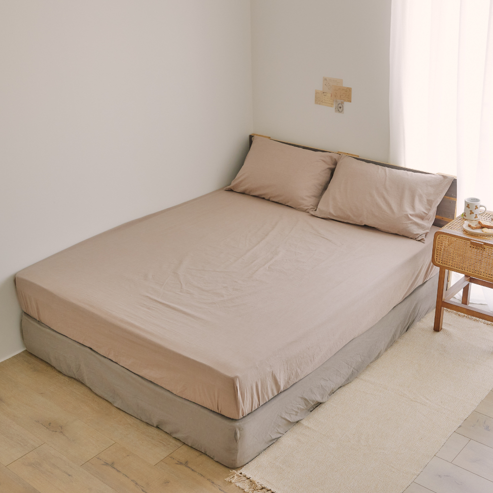 翔仔居家 素色下床裙【兩色 多尺寸可選】色織水洗棉 床裙 素色 長絨棉 床罩 歷史價格詳細信息