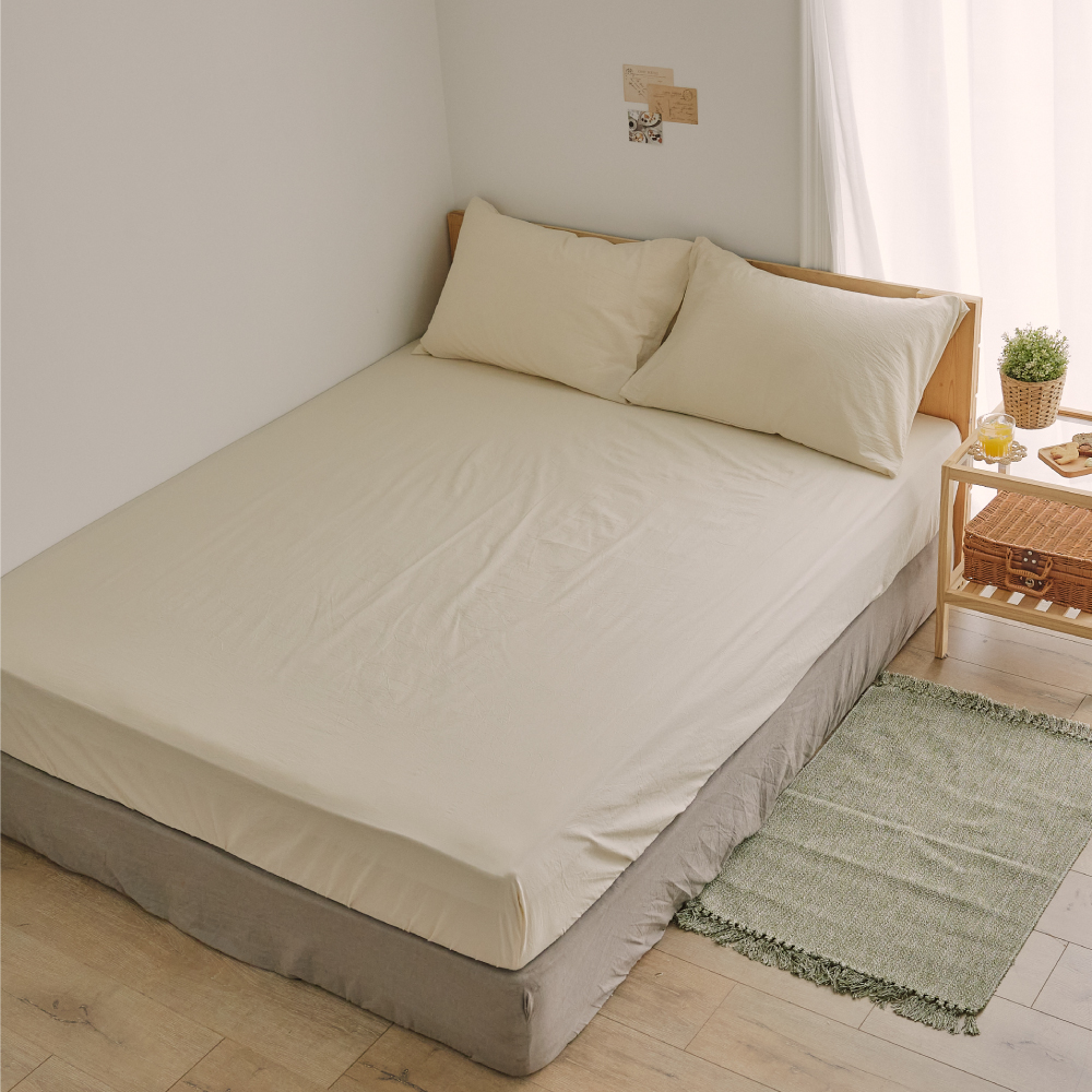 翔仔居家 素色下床裙【兩色 多尺寸可選】色織水洗棉 床裙 素色 長絨棉 床罩 歷史價格詳細信息