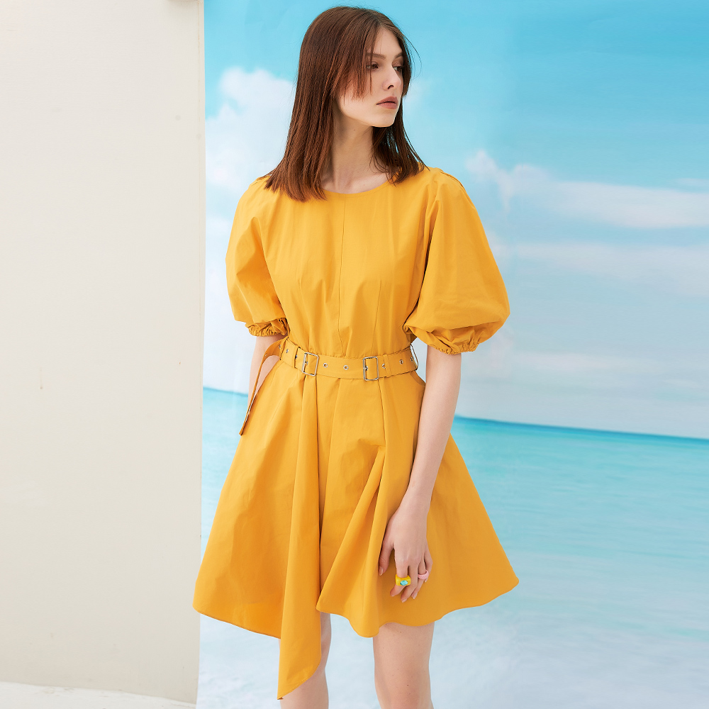 【OUWEY 歐薇】不對稱口袋造型拉鍊附腰帶短裙3222072006(卡其) 歷史價格詳細信息