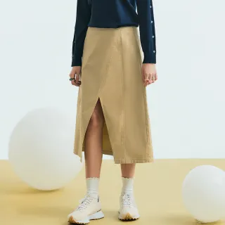 【OUWEY 歐薇】工裝感線條附小包腰帶紋理半身裙(卡其色；S-L；3223162207) 歷史價格詳細信息