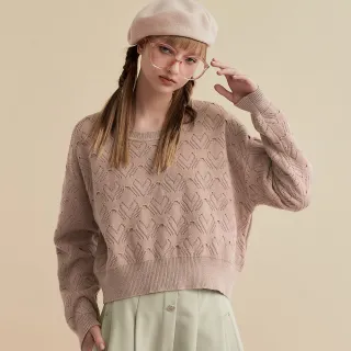 【OUWEY 歐薇】金蔥花呢時髦條紋拉克蘭袖針織外套(灰色；S-L；3224195211) 歷史價格詳細信息