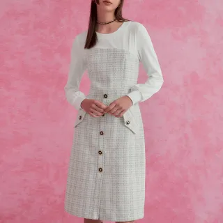 【OUWEY 歐薇】名媛甜姐V領織蔥毛呢附腰帶背心3214073005(淺藍) 歷史價格詳細信息