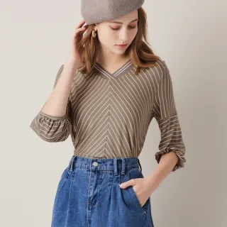 【OUWEY 歐薇】條紋單邊開肩開衩拉鍊上衣(黑色；S-L；3222161219) 歷史價格詳細信息