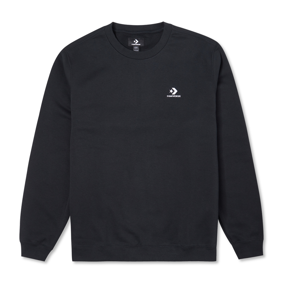 【CONVERSE】STAR CHEVRON CREW BB 長袖上衣 男女 黑色-10024510-A01 歷史價格詳細信息