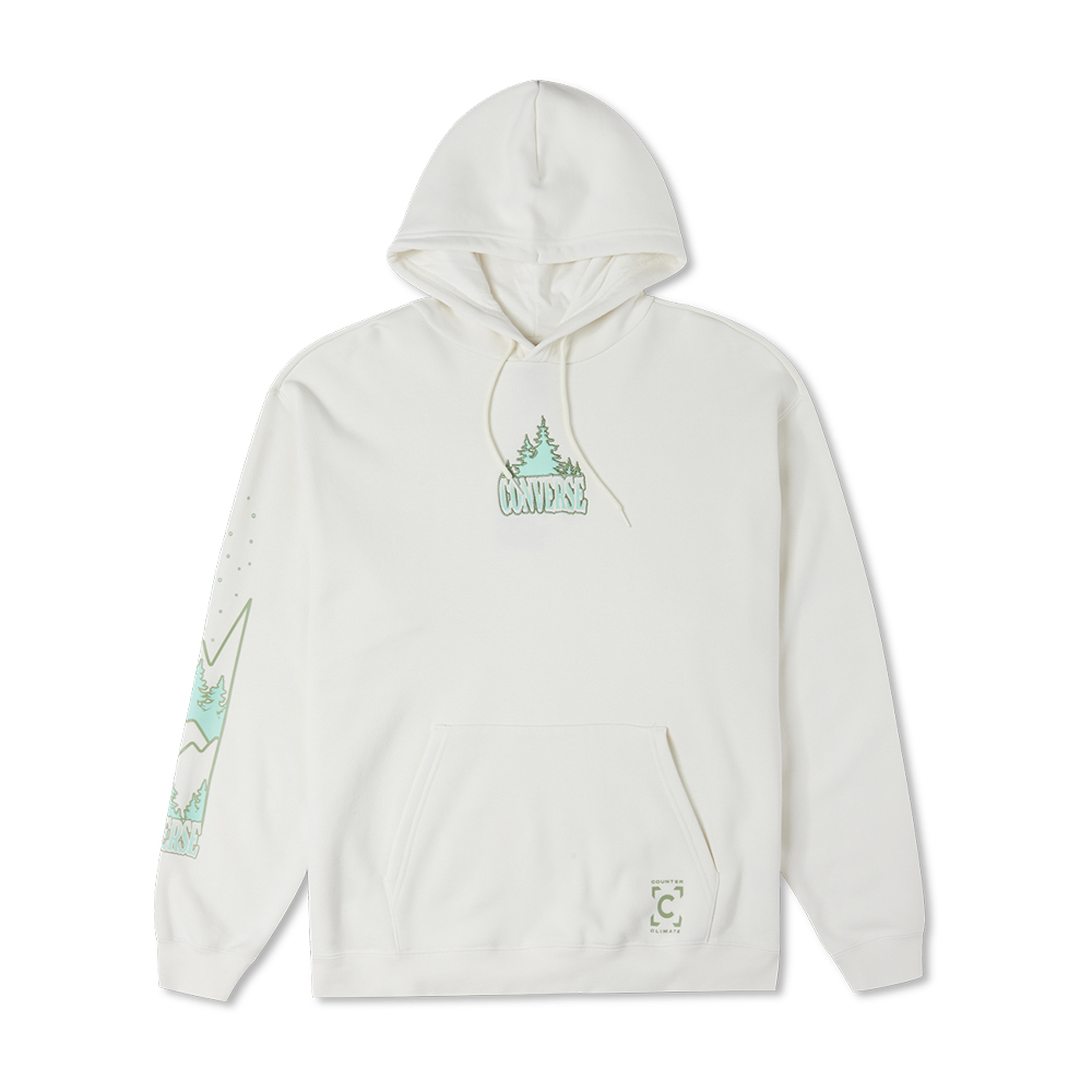 【CONVERSE】COUNTER CLIMATE HOODIE 連帽上衣 帽T 男 白色-10025031-A01 歷史價格詳細信息