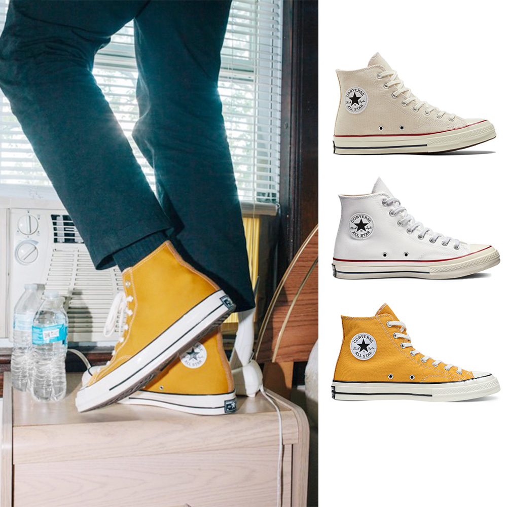 【CONVERSE】休閒鞋 帆布鞋 男鞋 女鞋 CHUCK 70 GTX HI 淺灰卡其-172027C 歷史價格詳細信息