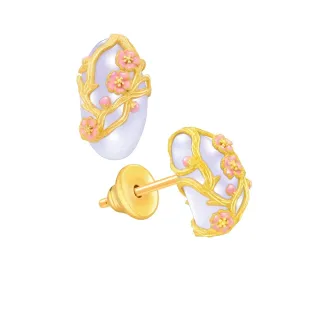 【Just Gold 鎮金店】喜‧玲瓏純金系列 黃金耳環(圓) 歷史價格詳細信息