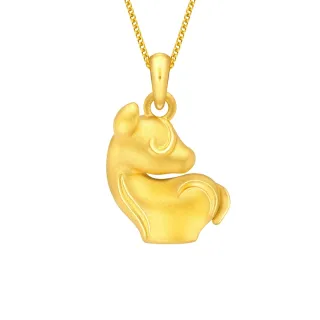 【Just Gold 鎮金店】十二生肖淘喜純金系列 黃金吊墜 - 兔 歷史價格詳細信息