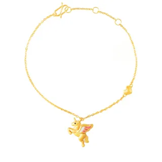 【Just Gold 鎮金店】童話幻獸系列 純金手鍊(粉藍翅膀) 歷史價格詳細信息
