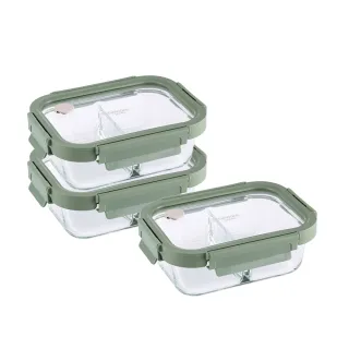 【CorelleBrands 康寧餐具】文青款 分隔長方形全可拆玻璃保鮮盒640ml 歷史價格詳細信息