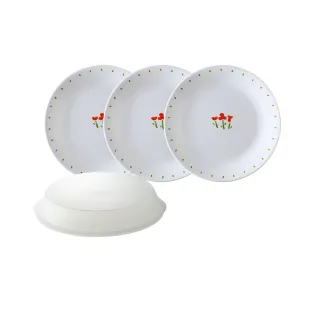 【CorelleBrands 康寧餐具】小紅花4件式方形餐盤組(D06) 歷史價格詳細信息