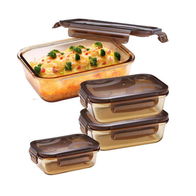 Snapware康寧密扣  琥珀色耐熱玻璃保鮮盒-圓形 600ml 五入組 歷史價格詳細信息