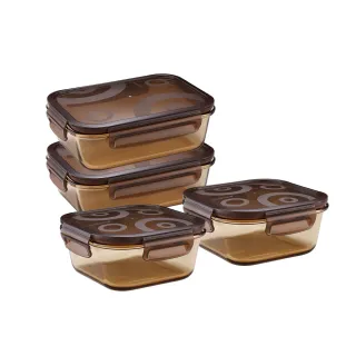 Snapware康寧密扣  琥珀色耐熱玻璃保鮮盒-圓形 600ml 五入組 歷史價格詳細信息