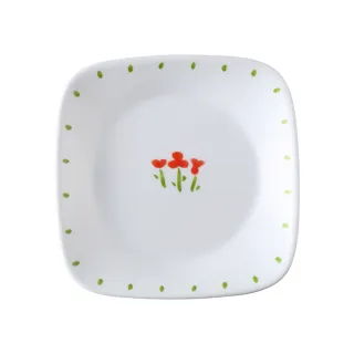 【CORELLE 康寧餐具】小紅花方型早餐.點心盤(2206) 歷史價格詳細信息