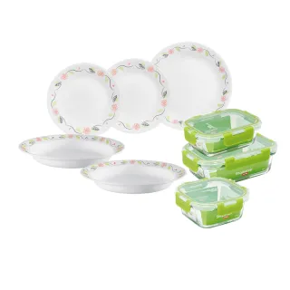 【CorelleBrands 康寧餐具】MOMO獨家繽紛限定 分隔玻璃保鮮盒超值3入組(多款可選) 歷史價格詳細信息