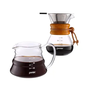 【CorelleBrands 康寧餐具】Pyrex Cafe 咖啡玻璃壺700ML+玻璃濾杯(超值組) 歷史價格詳細信息