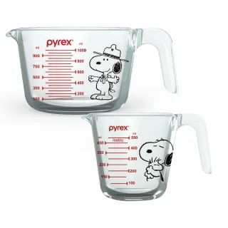 【CorelleBrands 康寧餐具】Pyrex Snoopy 單耳量杯兩入組 歷史價格詳細信息