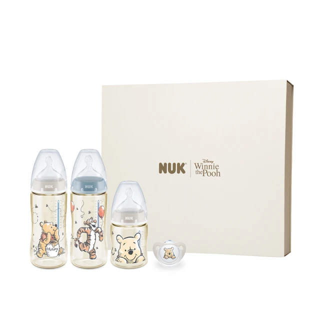 【NUK】NUK x Disney小熊維尼聯名新生兒禮盒-PPSU感溫奶瓶+安撫奶嘴(顏色隨機出貨) 價格比較,價格查詢,歷史價格詳細信息