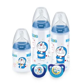 【NUK】哆啦A夢寬口PP奶瓶300ml-附1號中圓洞矽膠奶嘴0m+ 歷史價格詳細信息