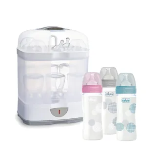 【chicco】消毒鍋特惠組(消毒鍋+舒適哺乳防脹氣玻璃奶瓶4大2小) 歷史價格詳細信息