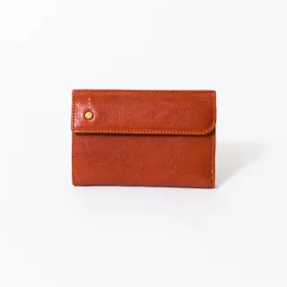 ZODENCE 義大利植鞣革金點設計卡片零錢包 橘紅 歷史價格詳細信息