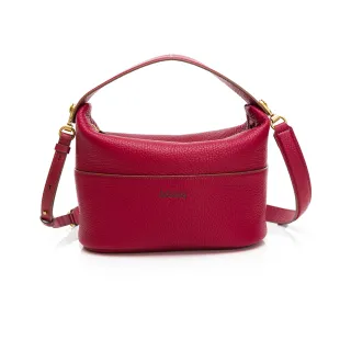 RABEANCO 紫紅色真皮斜肩/手提包內有小包,底寬度43*10cm,高度31cm,使用磨損痕跡如圖降價大出清 歷史價格詳細信息