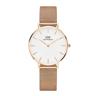 DW Daniel Wellington / DW00100162 /Classic Petite Sterling米蘭編織不鏽鋼手錶 黑色 32mm 歷史價格詳細信息