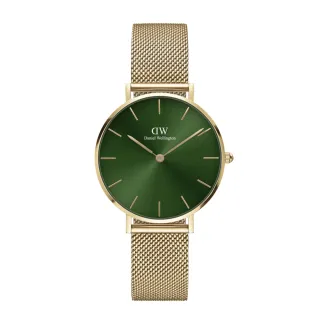 【Daniel Wellington】DW 手錶  Petite Emerald 28mm幻彩森林綠米蘭金屬錶-香檳金框(DW00100479) 歷史價格詳細信息