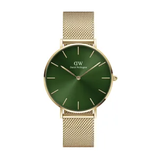 【Daniel Wellington】DW 手錶  Petite Emerald 28mm幻彩森林綠米蘭金屬錶-香檳金框(DW00100479) 歷史價格詳細信息