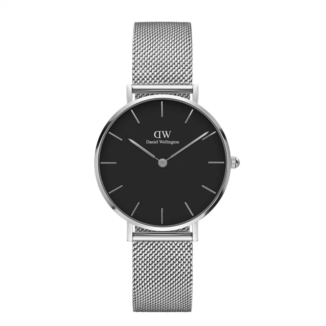DW Daniel Wellington / DW00100162 /Classic Petite Sterling米蘭編織不鏽鋼手錶 黑色 32mm 歷史價格詳細信息
