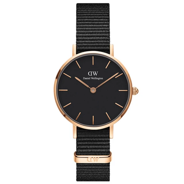 DW Daniel Wellington / DW00100245 / Classic Petite 米蘭編織不鏽鋼手錶 玫瑰金x鍍黑 28mm 歷史價格詳細信息