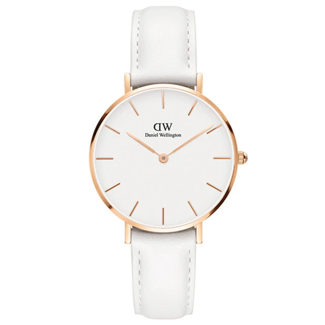 DW Daniel Wellington 純白時尚經典邦迪皮帶腕錶-銀框/32mm(DW00100190) 歷史價格詳細信息
