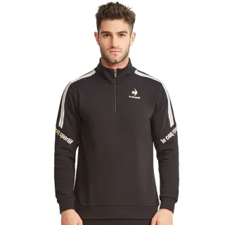 【LE COQ SPORTIF 公雞】法式經典立領上衣 男款-黑色-LWS21322 歷史價格詳細信息