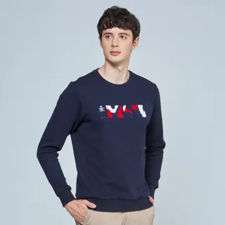 【Munsingwear】企鵝牌 男款深藍色粗針織美式休閒毛衣 MGQP4L02 歷史價格詳細信息