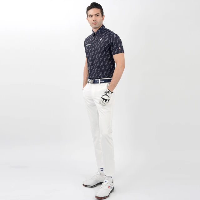 【LE COQ SPORTIF 公雞】高爾夫系列 男款黑色手繪感字母輕量運動短袖POLO衫 QGS2T211 歷史價格詳細信息