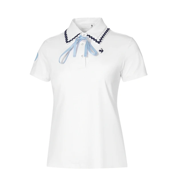 【LE COQ SPORTIF 公雞】高爾夫系列 女款藏青色吸濕快乾彈性POLO長袖棉衫 QLU2T106 歷史價格詳細信息